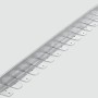 Graue Scherf Rasenkante Kurve Alu-Heavy, 196 cm lang, zur flexiblen Gartengestaltung.