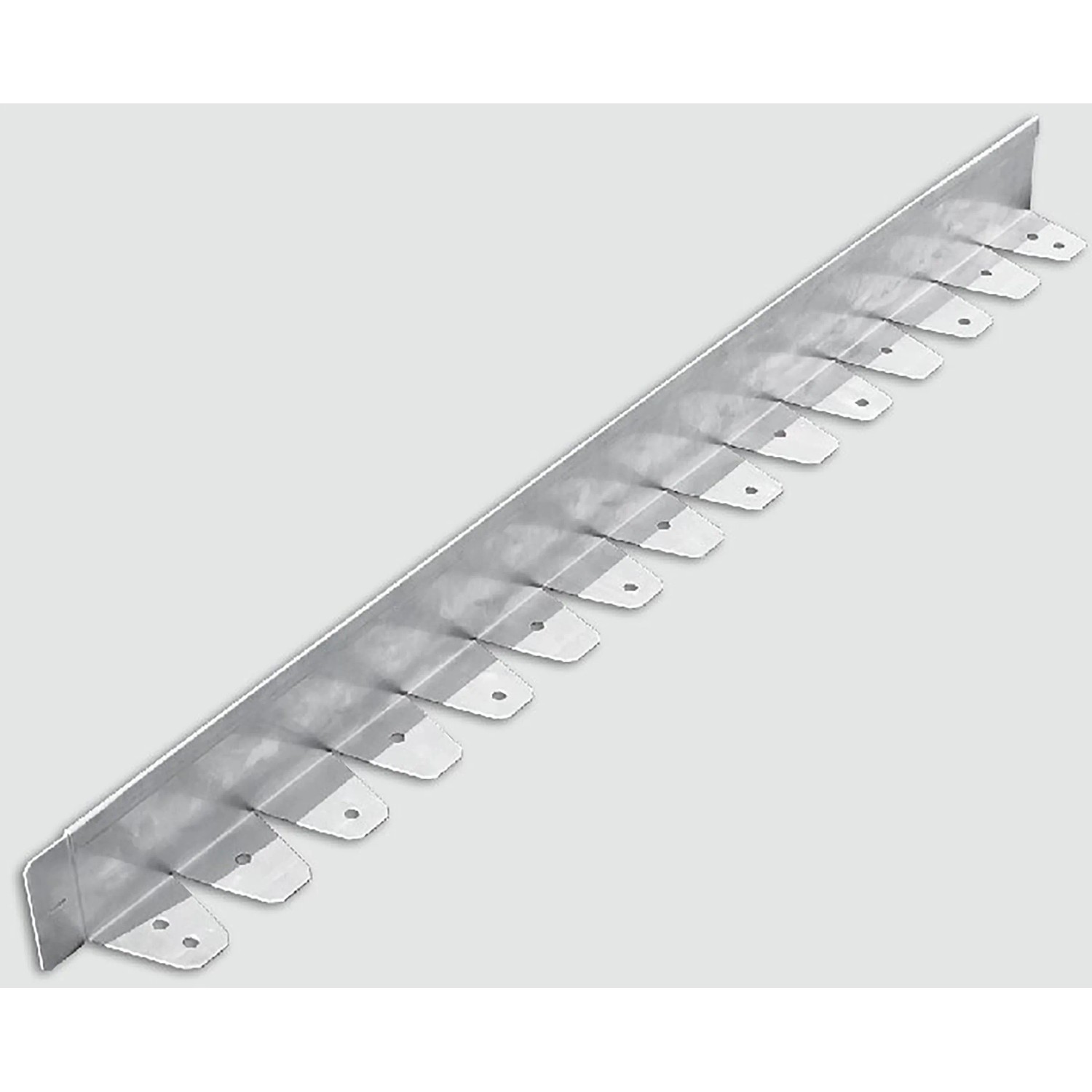 Graue Scherf Rasenkante Kurve Alu-Heavy, 196 cm lang, zur flexiblen Gartengestaltung.