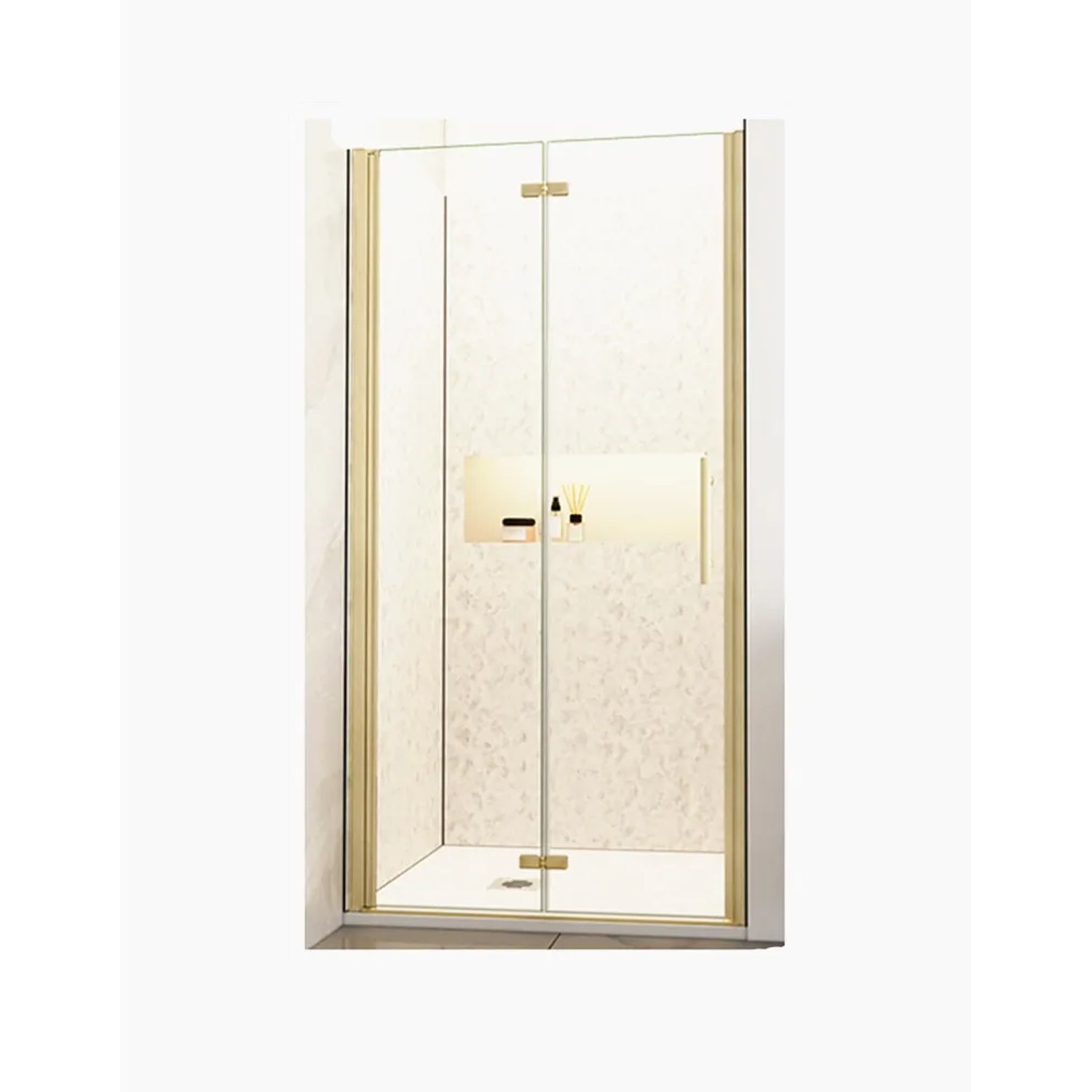 Duschparadies Duschtür Nischentür Falttür 90x195cm,6mm Nano Glas Dusche