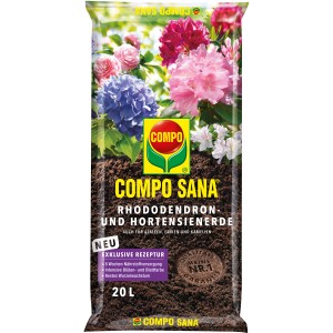 Compo Sana Rhododendronerde, 20L Sack für Rhododendren, Hortensien, Azaleen und Kamelien.