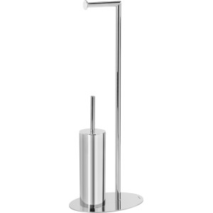 Verchromte baliv WC-Bürstengarnitur ST-6865 mit Papierhalter für das Badezimmer.
