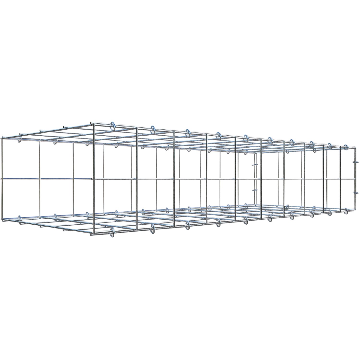 Gabiona C-Ring-Gabione-Anbaukorb Typ 2 20 x 100 x 40 cm Maschenw 10 x 10 cm
