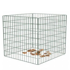TRUTZHOLM Gartenkomposter 80×80cm Stahldraht Pulverbeschicht 10×4cm Maschenweite