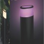 Verpackung der Philips Hue Calla Sockelleuchte Erweiterung, schwarzer Korpus, farbiges Licht.