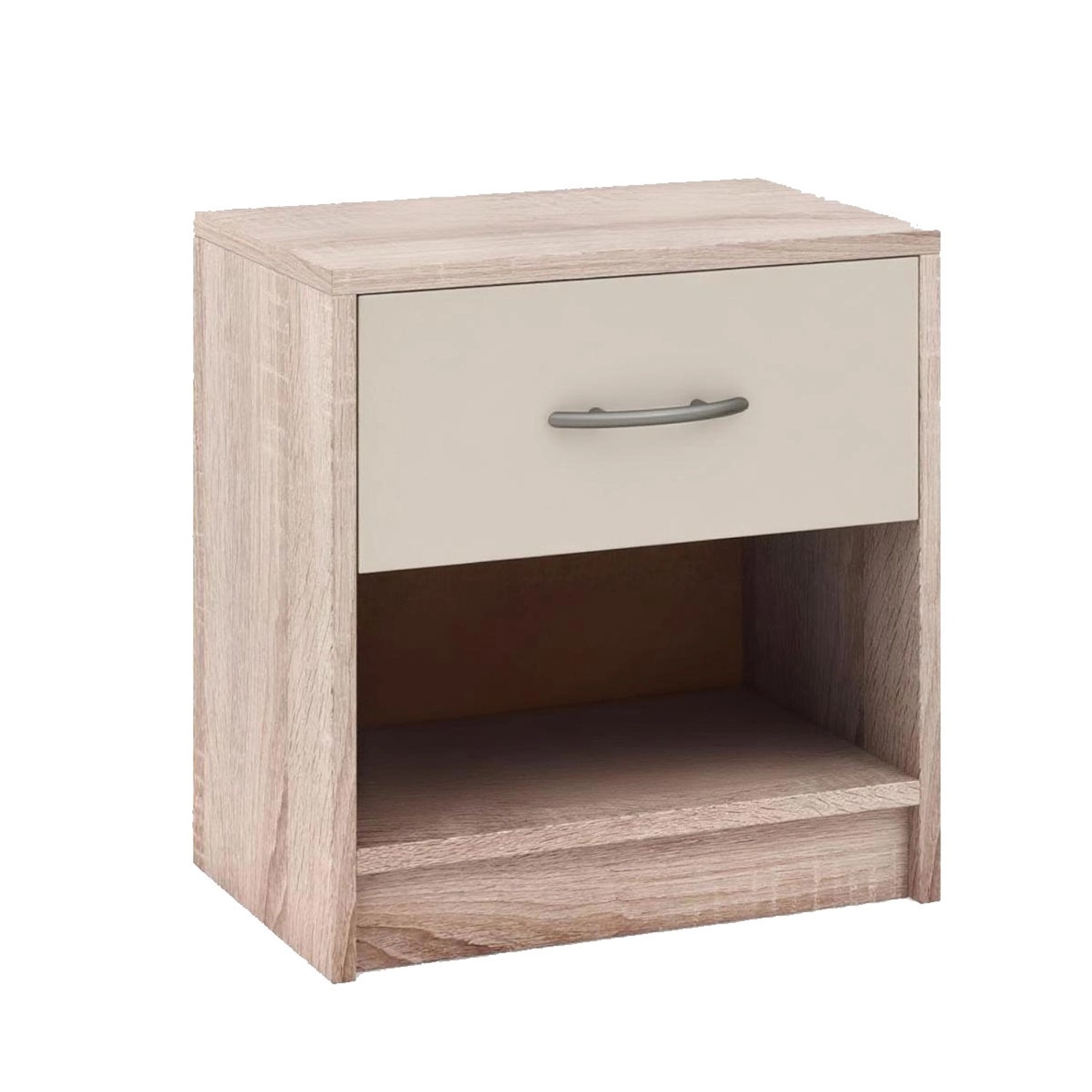 Costway Nachttisch mit Schublade Natur