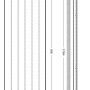 Technische Zeichnung Schulte Design-Heizkörper New York, Maße 180,6 x 45,6 cm, Heizkörper für Wohnraum.
