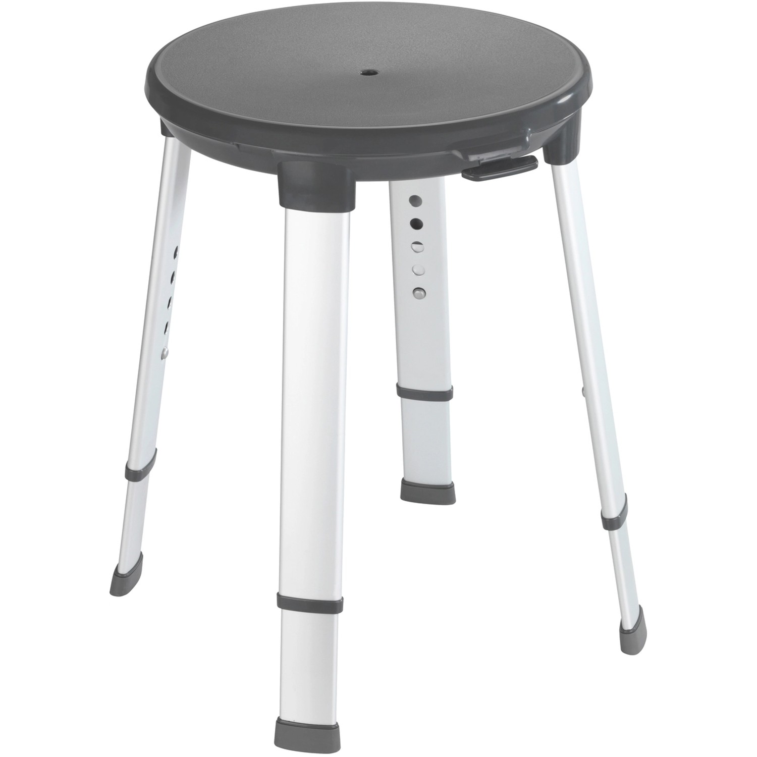 Wenko Duschhocker Secura Premium Anthrazit rund drehbar
