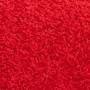 Nahaufnahme einer roten, getufteten vidaXL Stufenmatte aus PP. Weiche, dichte Textur für Treppen.
