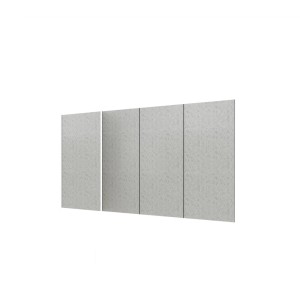 Duschparadies 390 x 210cm Duschrückwand Duschrückwände Wandverkleidung Premium Aluverbundplatte 3mm Fliesenersatz Zementgrau 4 Stück Zusammenbau