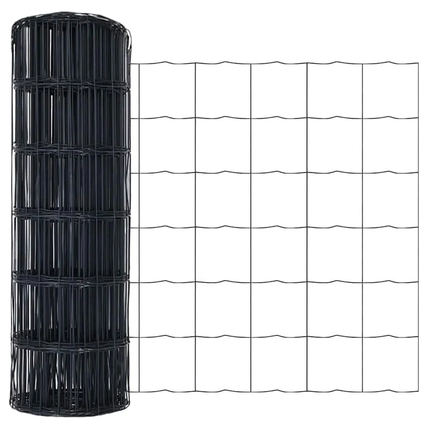 vidaXL Eurozaun Grau 0,4 x 10 m PVC-beschichtetes Eisen 42004506 günstig online kaufen