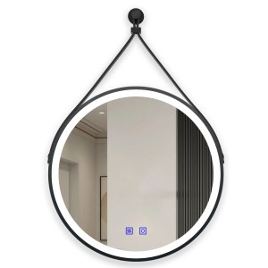 Aica Sanitär Wandspiegel mit Schwarz Rahmen 70 cm