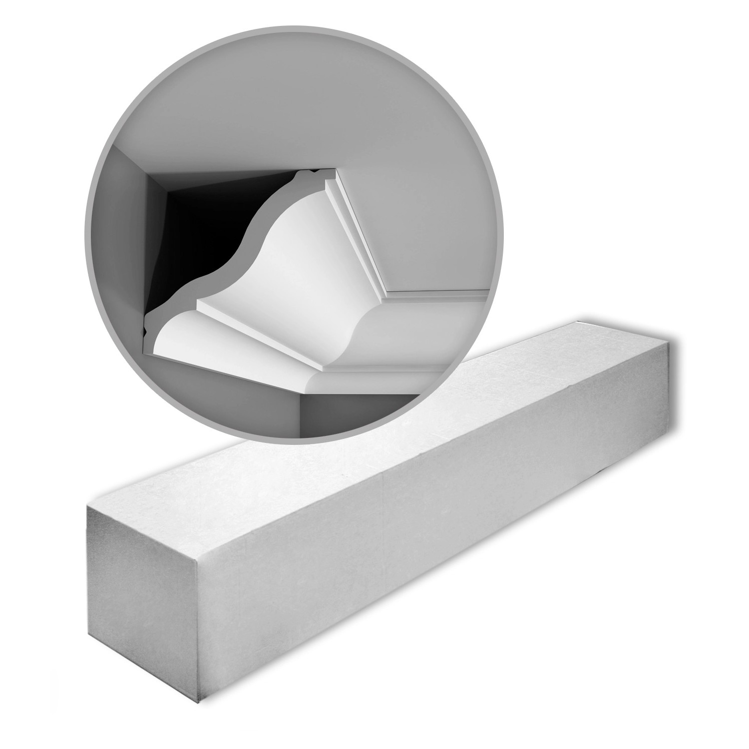 ORAC DECOR CB503N BASIXX Zierleisten 1 Karton Set 8 Stuckleisten 16 m Weiß