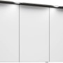 Pelipal Spiegelschrank Trentino, Graphit Struktur, 105 cm breit, mit drei Türen und Kranzbeleuchtung.