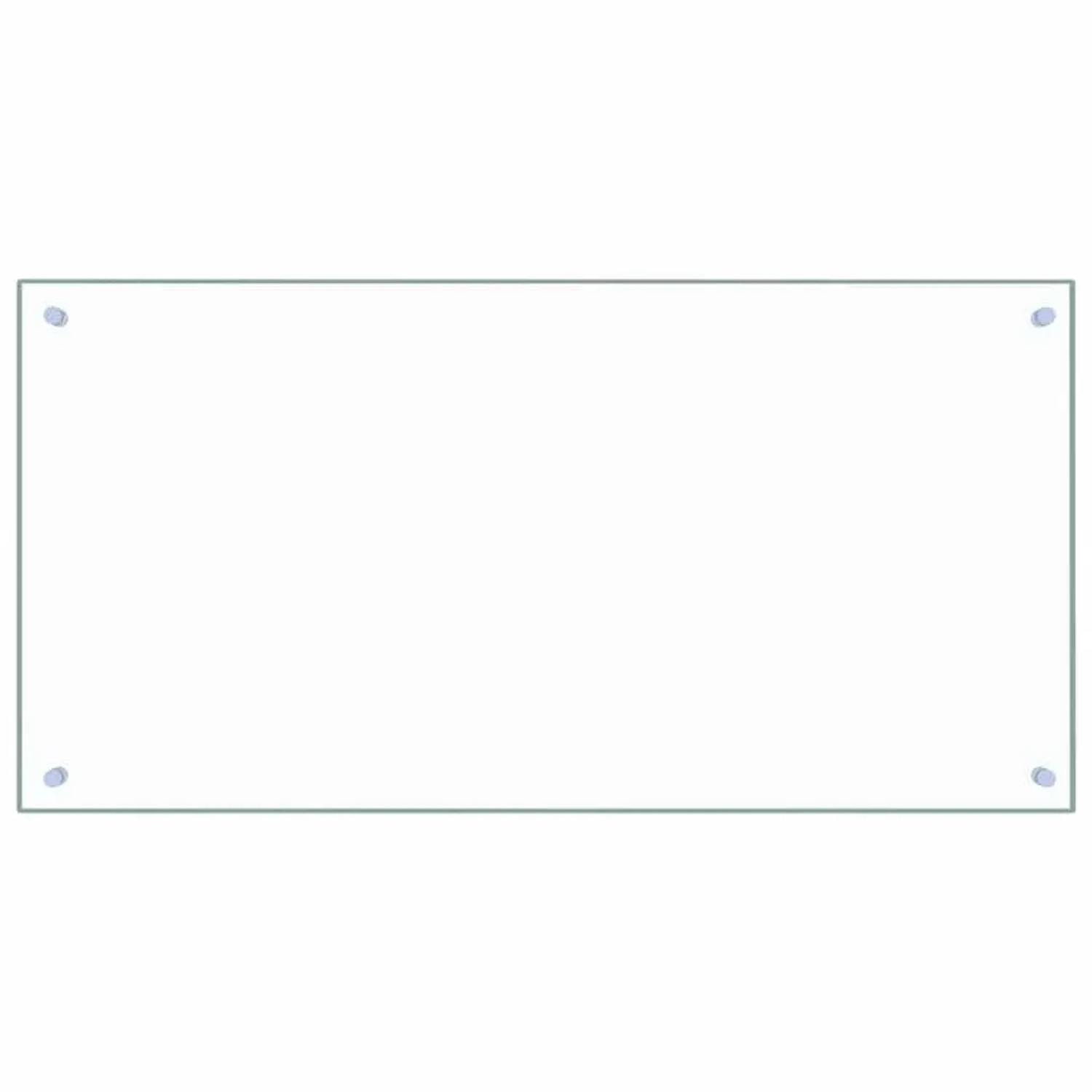 DELUKE Küchenrückwand Glas 100x50cm Transparent Wandverklediung Küche Wandschutz Spritzschutz Herdspritzschutz Glasplatt...