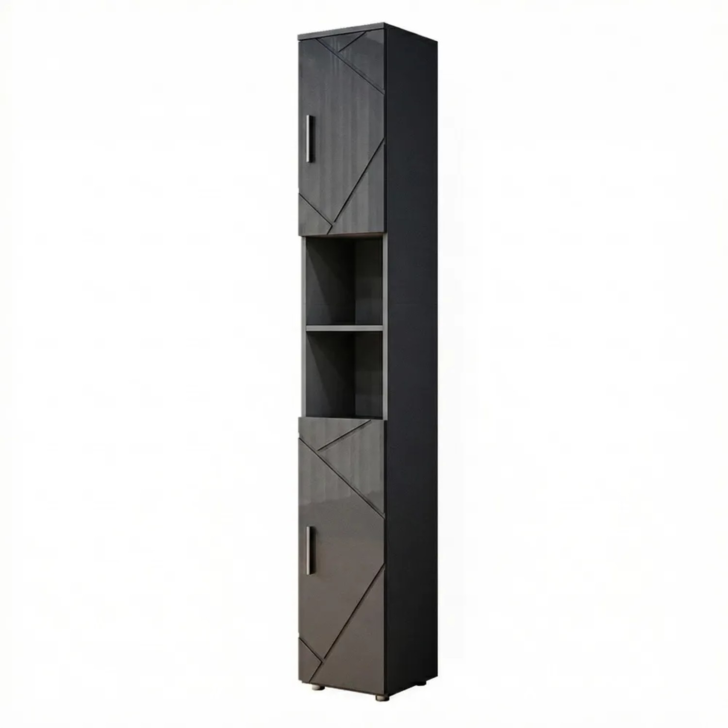 Vicco Badschrank Irma Anthrazit Hochglanz 30 x 192