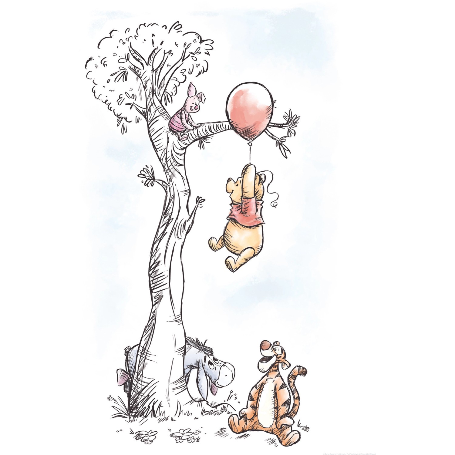 Komar Wandbild Winnie Pooh Hang on 50 x 70 cm