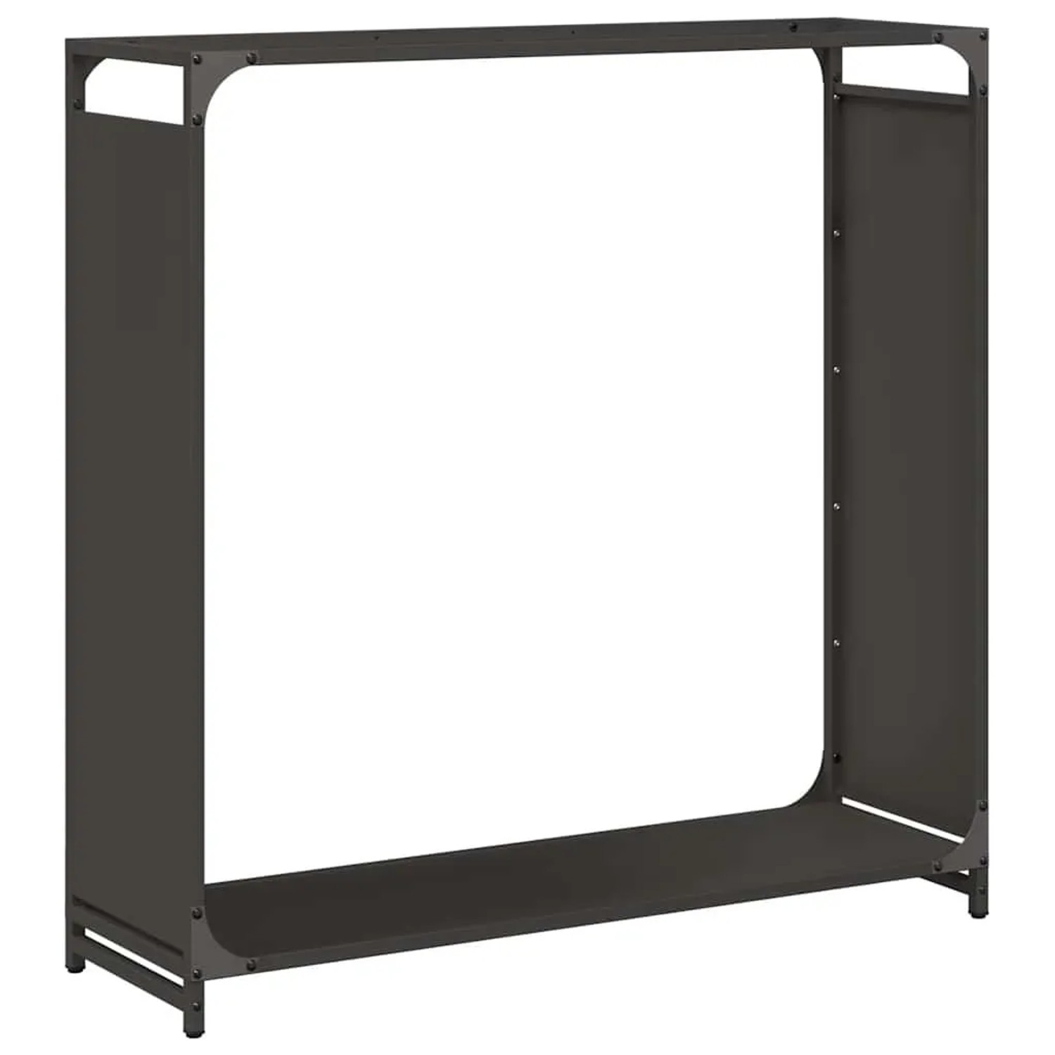 vidaXL Brennholzregal Schwarz 90x28x90 cm Kaltgewalzter Stahl 864215
