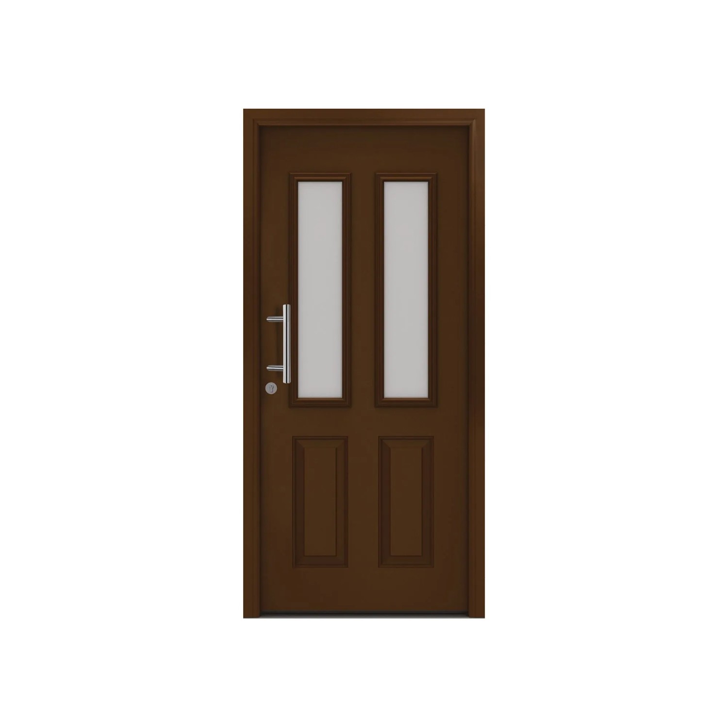 EcoStar Haustür IsoPro Secur IPS 410S Terrabraun 110 cm x 210 cm DIN Rechts