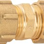 Klemmring-Verschraubung aus Messing, Ø 15 mm für Sanitär- und Heizungsinstallationen.