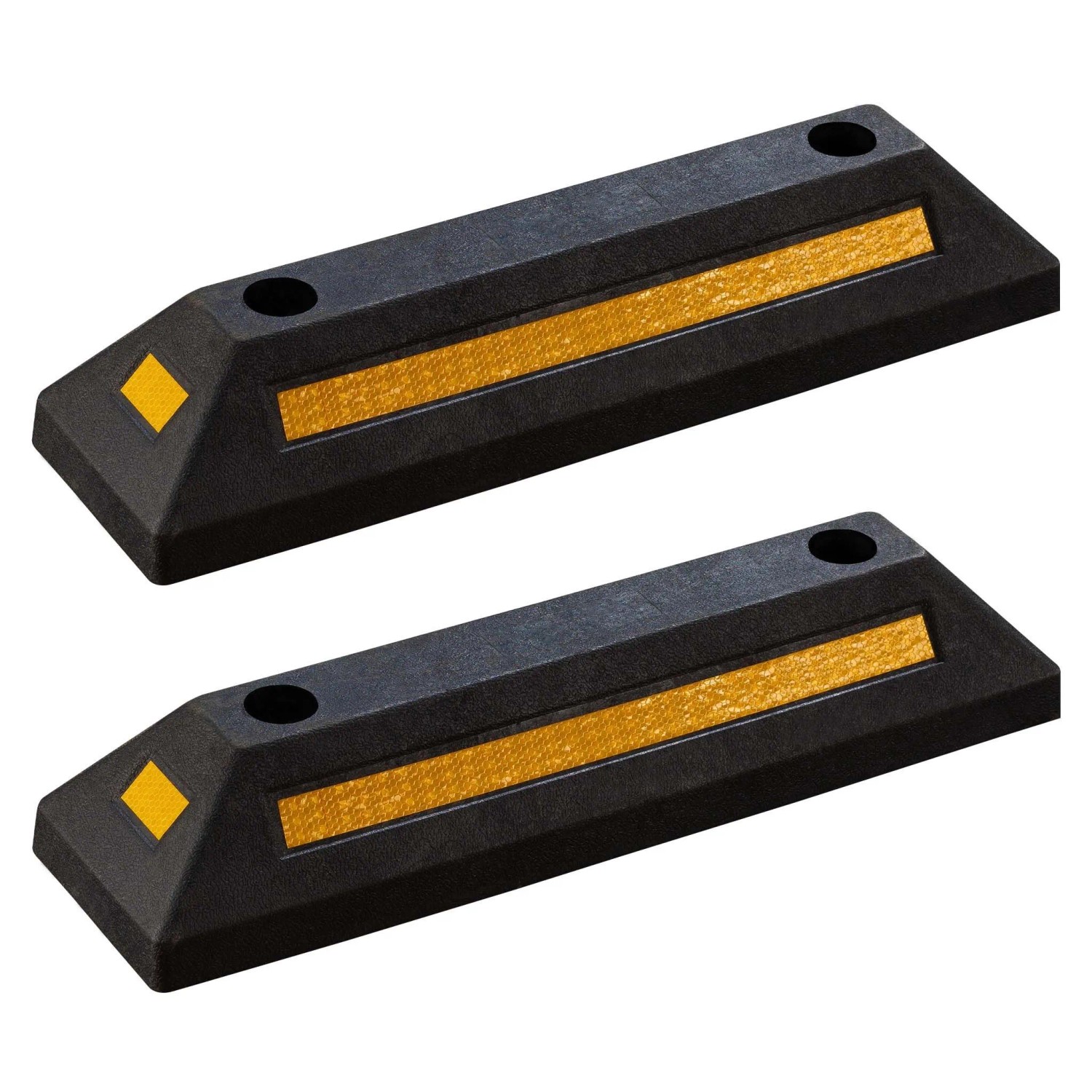 Image of Wiltec Radstopper 56x15x10cm 2x Einparkhilfe Gummi Anfahrschutz Parkhilfe Garage