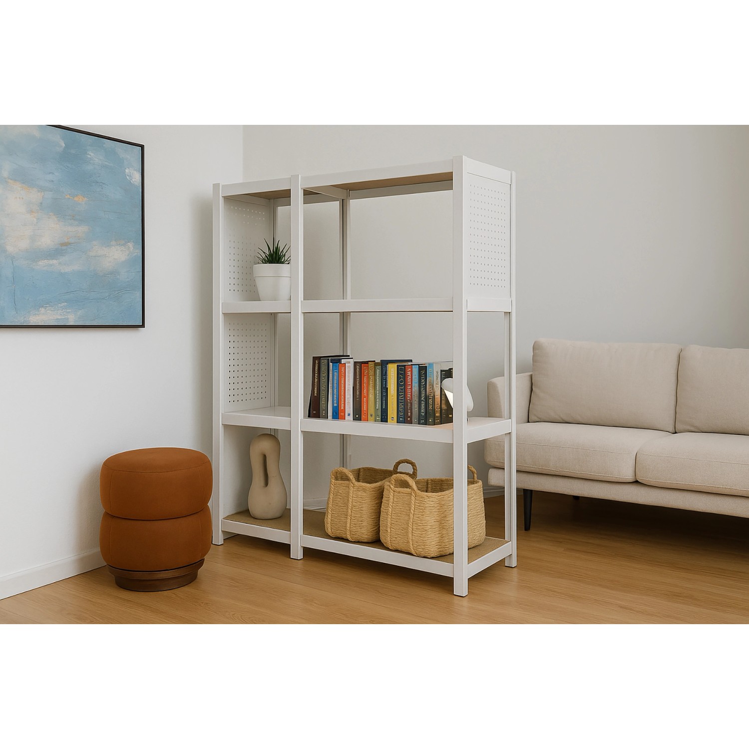 Ar Shelving Lochwand Rivet Style S 43 x 37 cm Grauweiß FSC®_15