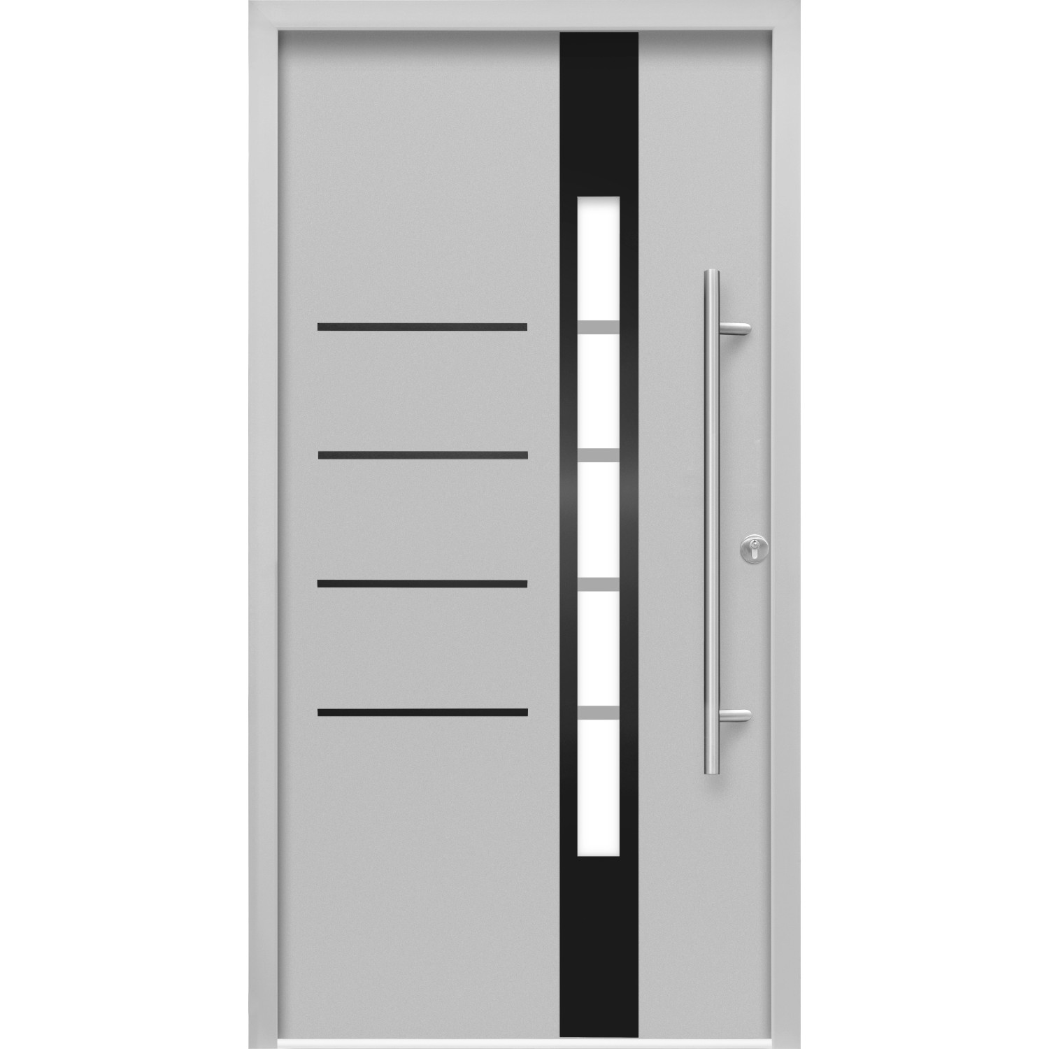 Splendoor Thermospace Haustür Berlin Prime 110x210 cm Grau-Schwarz R günstig online kaufen