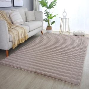 Beiger Ayyildiz Hochflorteppich Ambiance 5110 (160x230 cm) im Wohnzimmer.