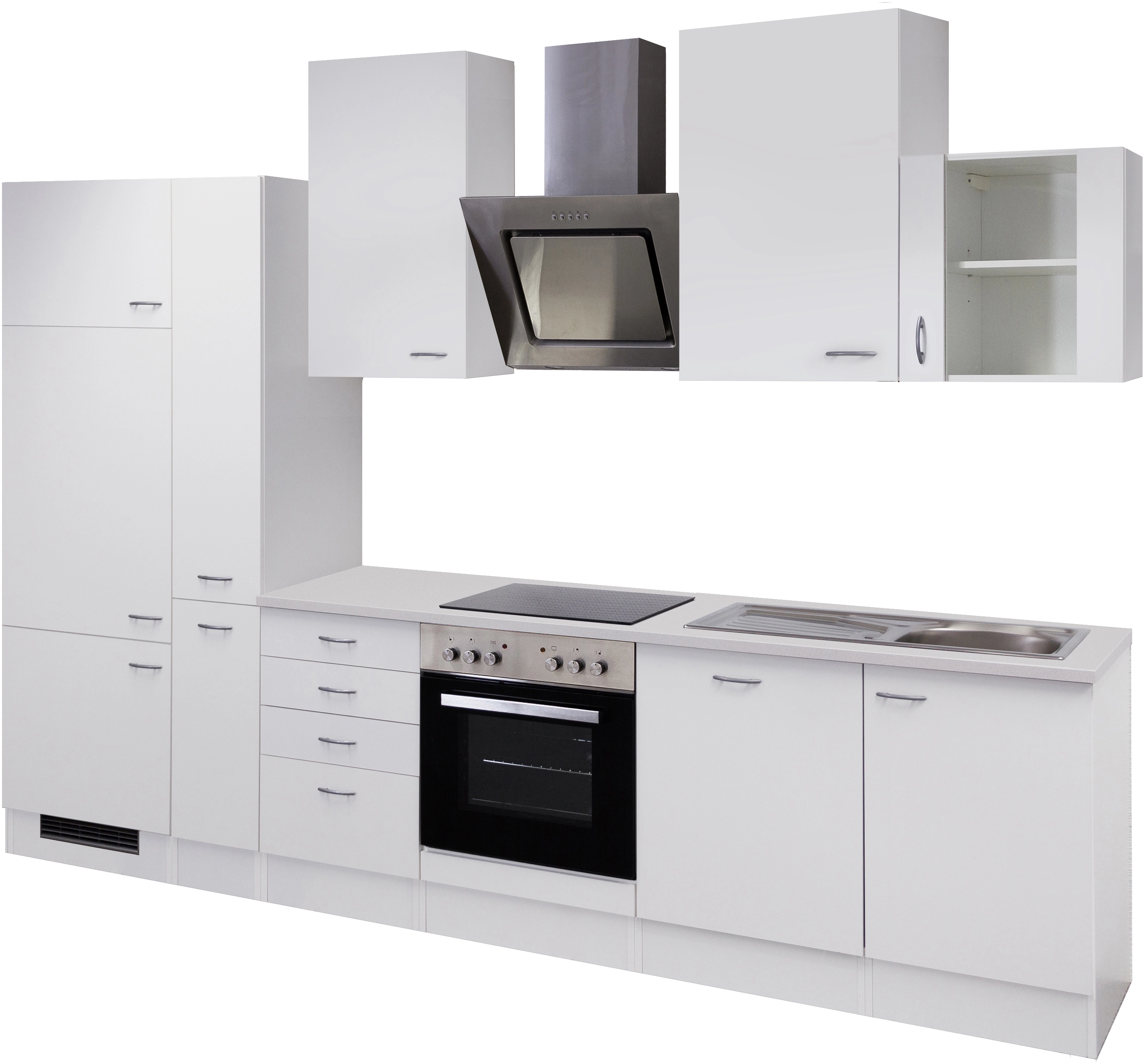 hoch Flex-Well Classic Küchenzeile Weiß cm bei kaufen Apothekerschrank mit Wito 310 OBI