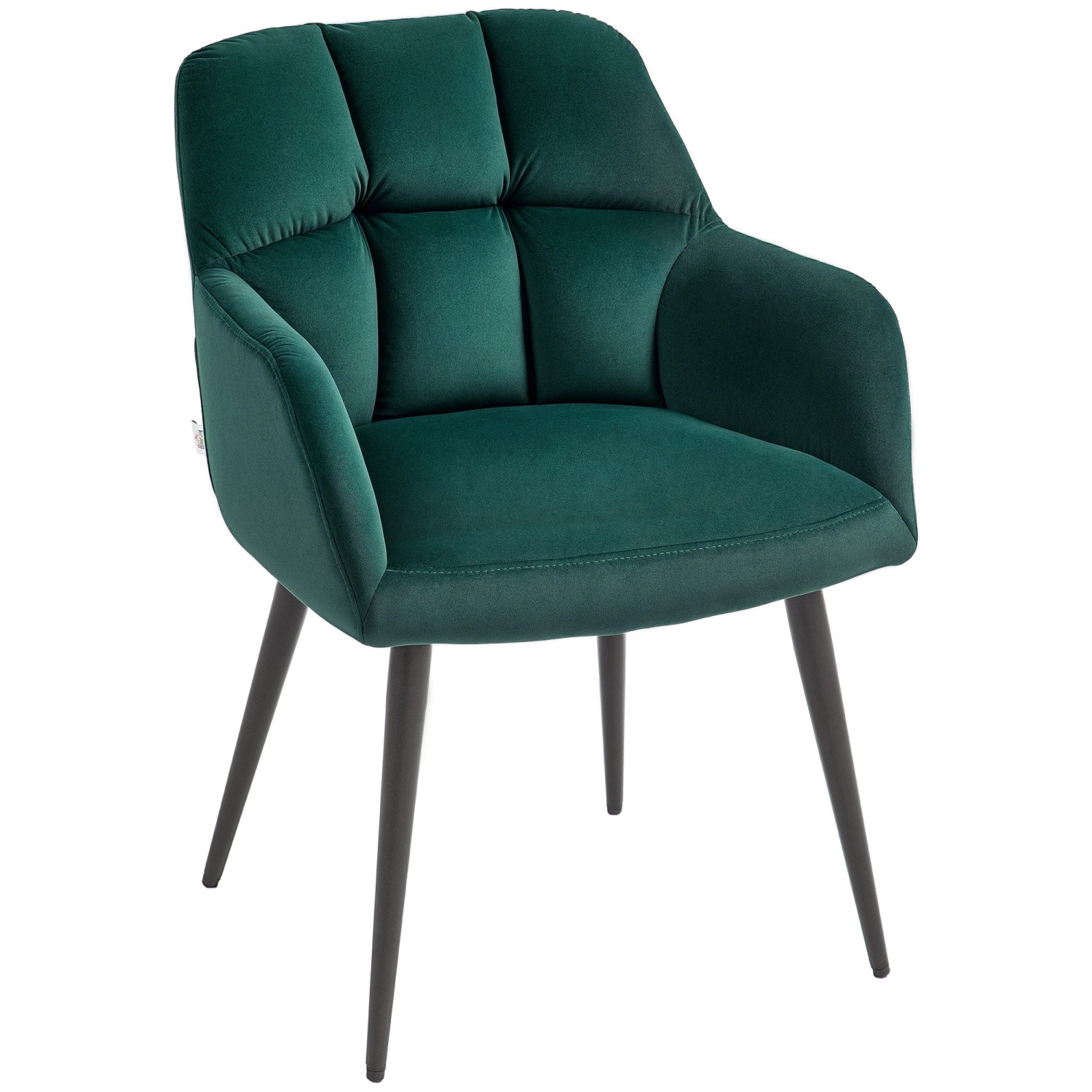 HOMCOM Sessel mit Samtoptik Samt Stahl  58,5L x 59B x 78,5H cm