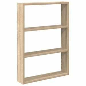 Wandregal in Sonoma-Eiche Optik, 43x9x60 cm, aus Holzwerkstoff für die Wandmontage.