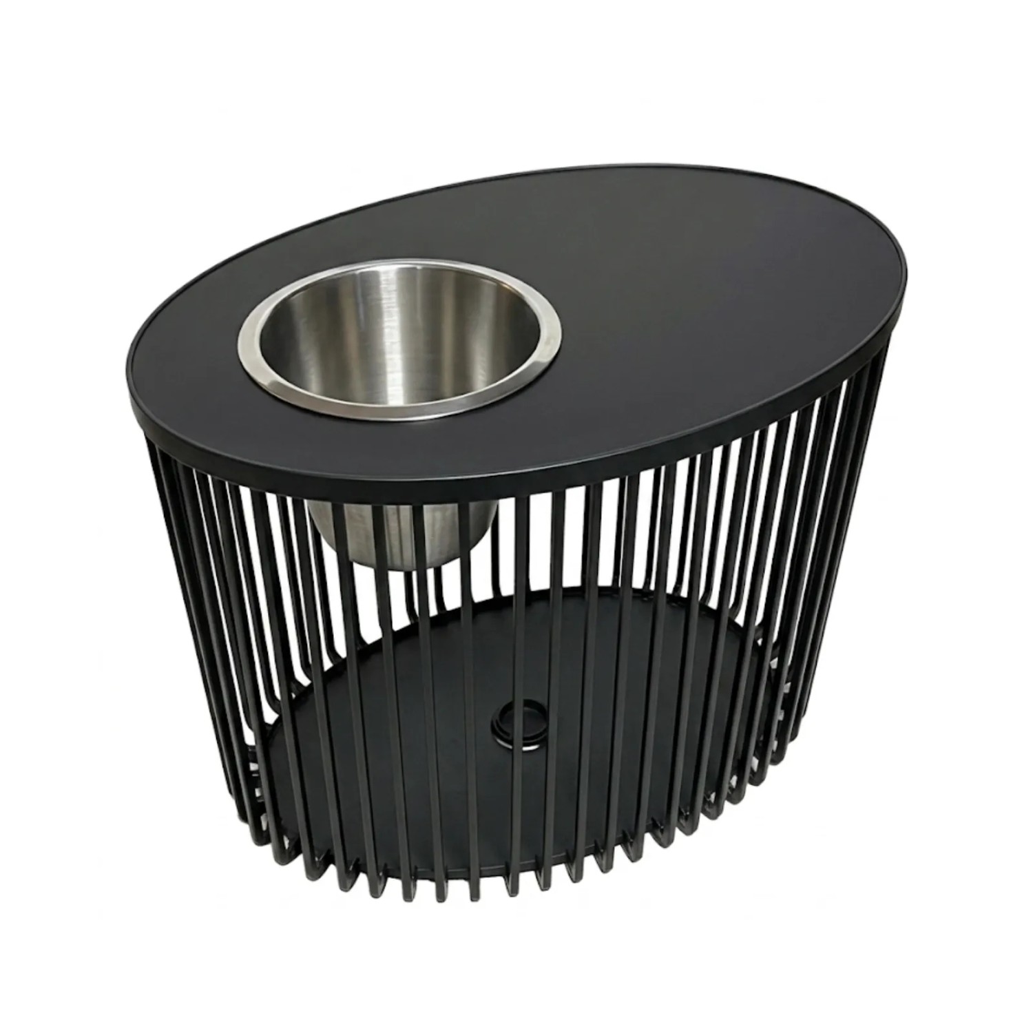 COOTAB Cooler Table Stockholm 3-in-1 Loungetisch mit Edelstahl-Kühler