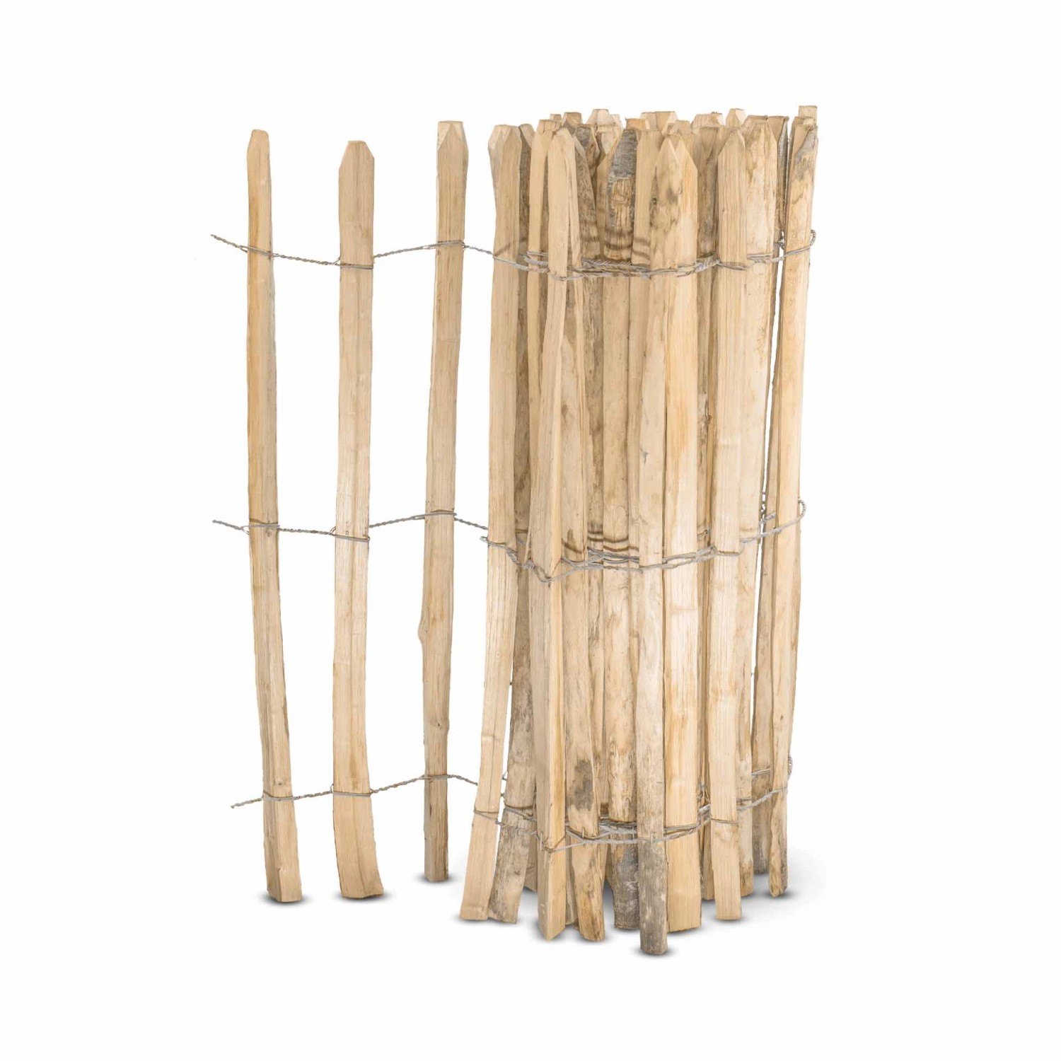 Stiltreu Englischer Staketenzaun Kastanie 500 cm x 100 cm Lattenabstand 8-1 günstig online kaufen