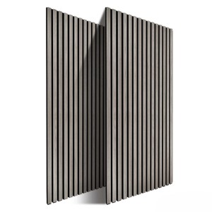 Relaxdays Akustikpaneele 2er Pack MDF Eiche Dunkelgrau Schallschluckend 120 cm x 60 cm x 2 cm 5,3 kg