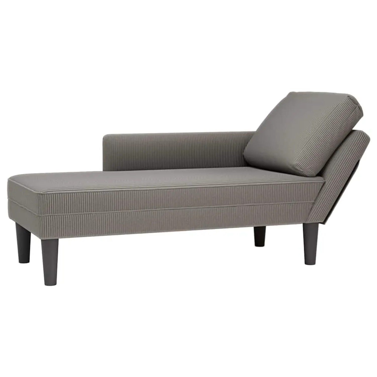 vidaXL Chaiselongue mit Kissen Hellgrau Cordstoff 4009815