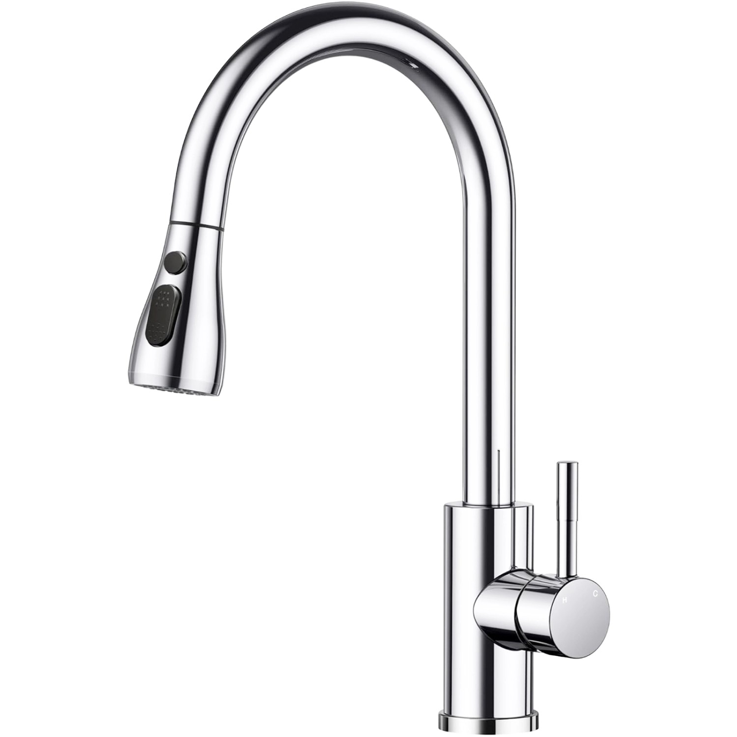AICA Wasserhahn Chrom Zwei Wasserauslassmodi Küche Mischbatterie Ausziehbar günstig online kaufen