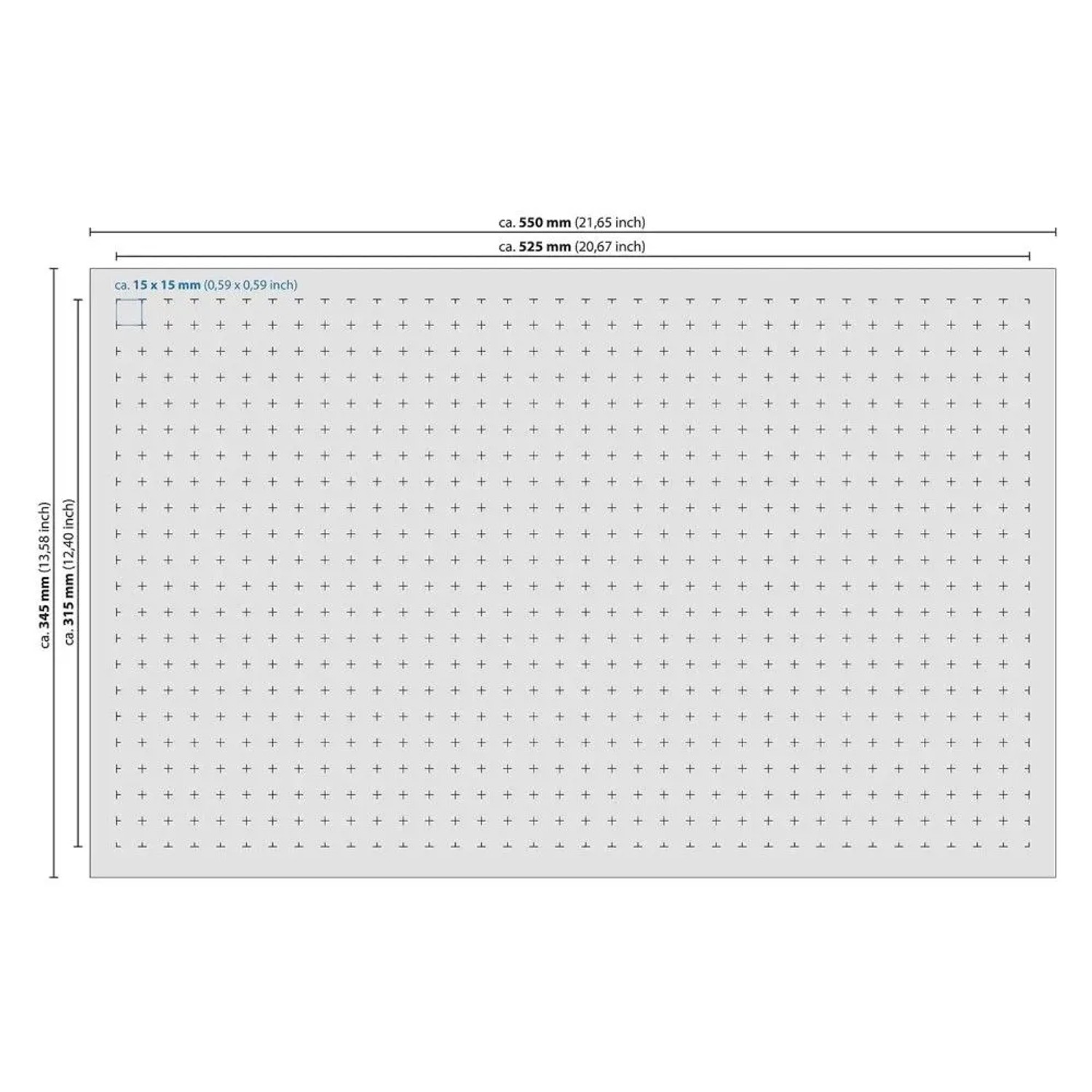 HMF 1456-100 Rasterschaumstoff Würfelschaum 345 x 550 mm Double-Size Koffereinlage Tabletop Höhe 100 mm_4