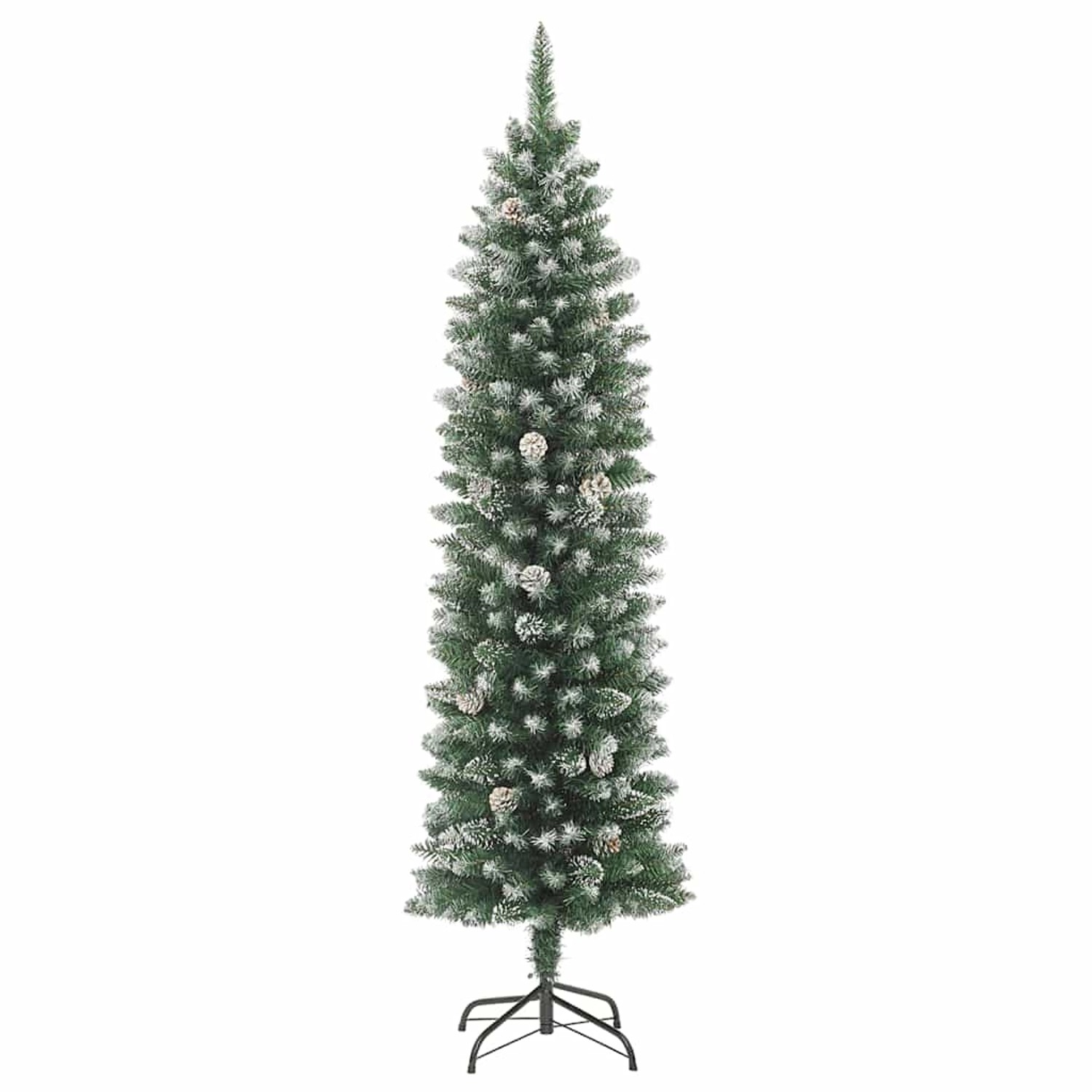 vidaXL Künstlicher Weihnachtsbaum mit Ständer Schlank 180 cm PVC 345166