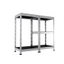 Ar Shelving Outdoor Regal, 180x50x38cm, mit 5 Böden. Wetterfestes Steckregal für Garten, Keller oder Garage.
