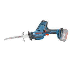 Bosch Professional Akku-Säbelsäge GSA 18 V-LI C Solo mit 4 Säbelsägeblättern