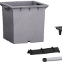 Lechuza Canto Stone low 30 Pflanzgefäß, steingrau, mit Zubehör für Bewässerungssystem.