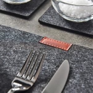 Mömax Tischset Felt in Dunkelgrau 12 Stk.