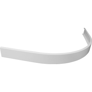 Weiße Aluminium Wannenschürze für Breuer Rund-Duschwanne Flat Line Design, 90x90 cm.