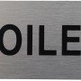 Aluminium Hinweisschild für Toilette mit Piktogrammen für Damen und Herren.