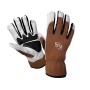Kent & Stowe Gartenhandschuhe Sure & Fit, Größe M, braun-weiß. Arbeitshandschuhe aus Leder und Spandex.