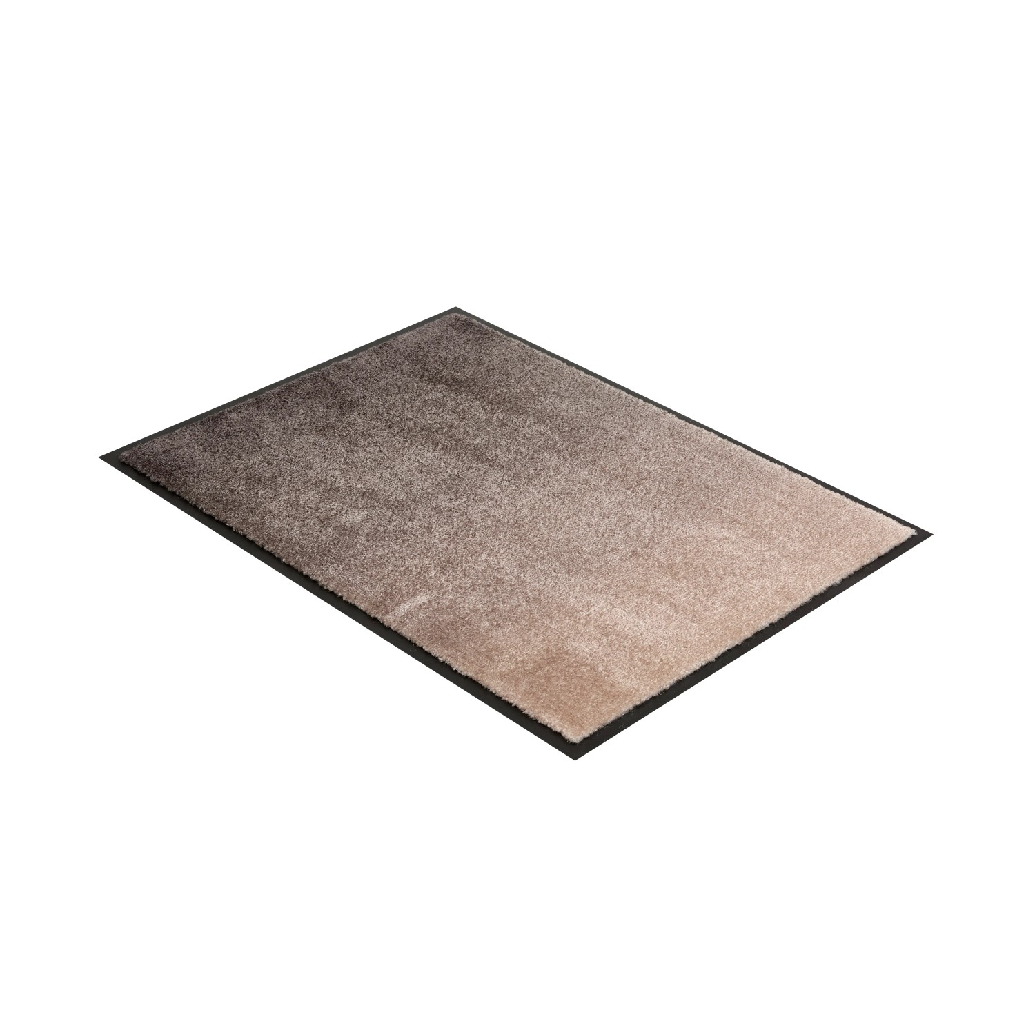 Schöner Wohnen Fußmatte Miami in Beige-Taupe, 50x70 cm, mit Farbverlauf und schwarzem Rand.