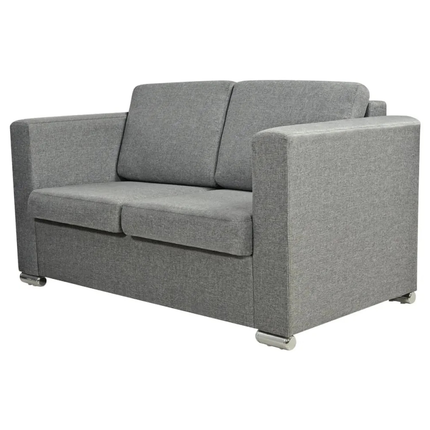 vidaXL Sofa 2-Sitzer Stoff Hellgrau 243580
