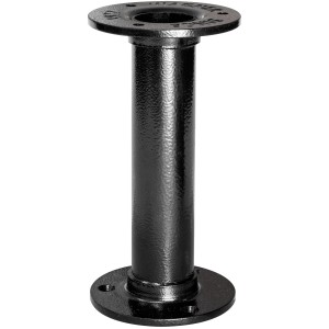 Schwarzes Wagner Möbelbein Industrial Pipe, 150 mm, aus pulverbeschichtetem Stahl für Möbelbau.