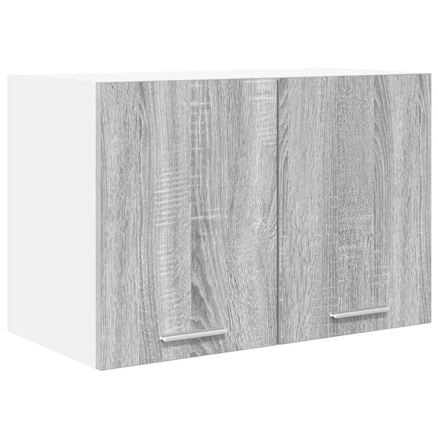 vidaXL Hängeschrank mit Tür Riga Grau Sonoma und Weiß 60 x 31 x 40 cm 884172