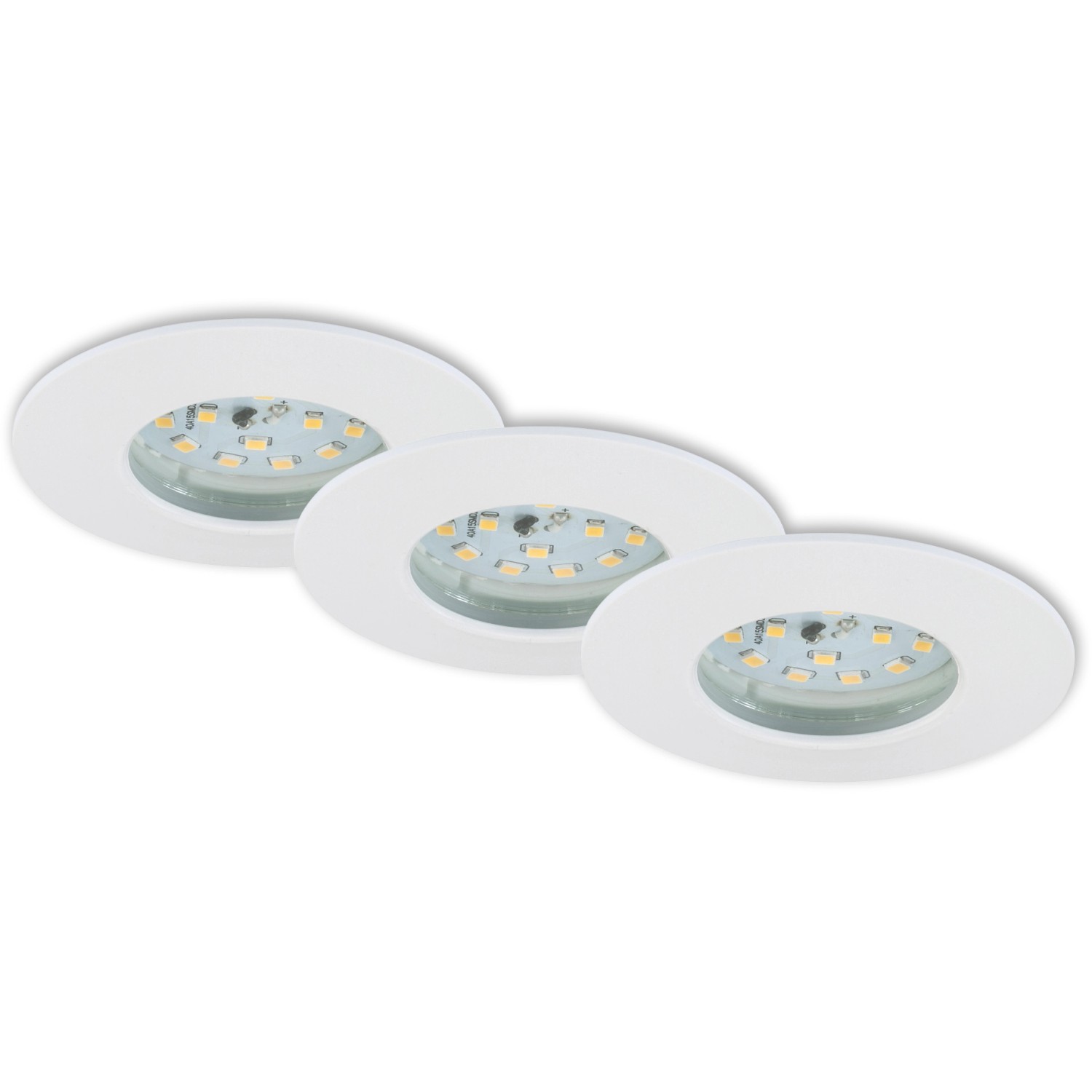 Briloner LED-Einbaustrahler Attach, 3er Set, weiß, für Innenräume und Bad geeignet.