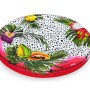 Bestway Badeinsel Fruits of Paradise, Ø 188 cm, mit tropischem Fruchtmuster und umlaufender Halteleine.